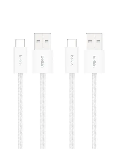 Vista 8 de Belkin Cable USB A a USB C, 3.3 pies, 15 W, cargador tipo C, cable de carga para iPhone, suave, trenzado, flexible para iPhone 17 y 16, Galaxy S25