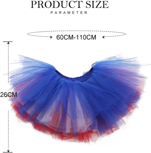Vista 22 de REETAN Falda tutú de ballet de 6 capas de tul corto tutús para mujer
