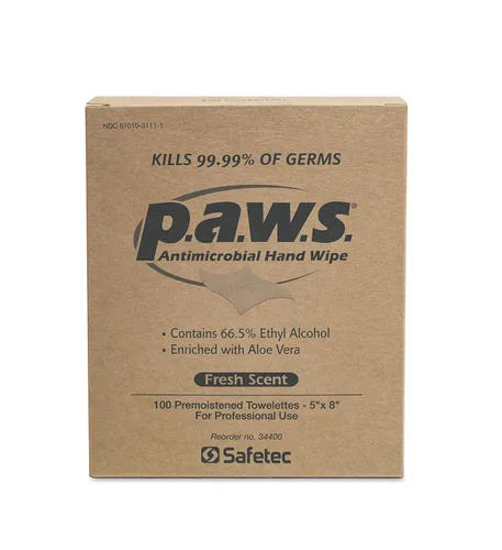 Vista 3 de Safetec PAWS Toalla antimicrobiana 6 cajas (100 cada una)