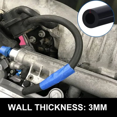 Vista 6 de 6mm 1/4" Manguera de vacío de silicona de línea de tubo flexible 275 PSI presión máxima 10 pies para líneas de vacío automotriz, turbocompresores