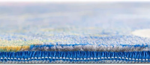 Vista 4 de Unique Loom Blossom Collection - Alfombra de área Ashley (9 pies x 12 pies 2 pulgadas, rectangular, azul/oliva)
