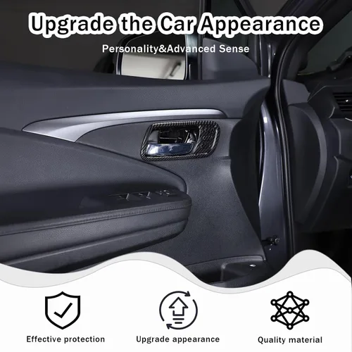 Vista 2 de Cubierta interior de la manija de la puerta para Honda Pilot 2016-2022, 4 piezas de material ABS de material ABS accesorios protectores de marco