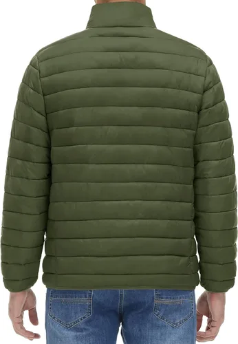 Vista 2 de MAGNIVIT - Chaqueta de plumón para hombre, ligera, abrigada, impermeable, cortavientos, acolchada, con relleno, plegable