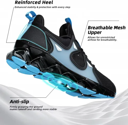Vista 6 de Zapatillas de correr para hombre Blade Fashion Sneakers Casual Slip on Tenis Caminar Atlético Deportivo Zapatillas Zapatillas para Hombre