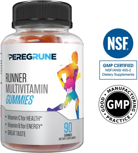 Vista 5 de Runner - Gomitas multivitamínicas – Vitamina diaria para correr con vitaminas A, C, D, E y complejo B – 50% menos de azúcar – Antioxidantes