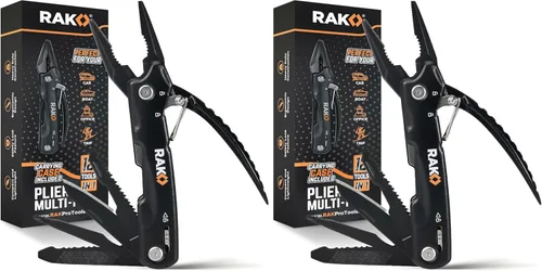 Vista 11 de RAK Pro Tools - Alicates multiherramienta – Regalos únicos geniales para papás que lo tienen todo – Multiherramienta compacta de supervivencia DIY