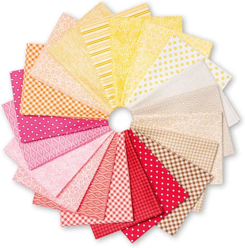 Vista 14 de Paquetes de tela 100% algodón Fat Quarters para coser 30 piezas de 18 x 22 pulgadas de algodón precortados surtidos en la colección Mirage Tonals