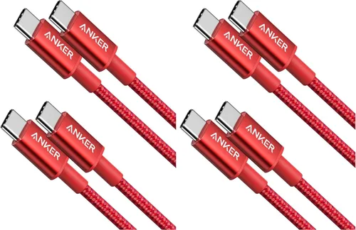 Vista 10 de Cable USB C a USB C de Anker, Cable de Carga Rápida Type-C de 60W (1 pie, paquete de 2) para iPhone Serie 17, iPad mini 6 y Más (Negro) Para