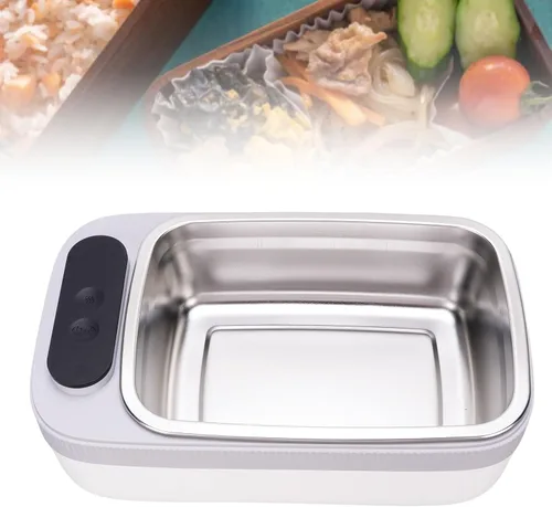 Vista 2 de Yinhing Fiambrera eléctrica para adultos, calentador de alimentos portátil de acero inoxidable 304, con batería de 14000 mAh para oficina, coche