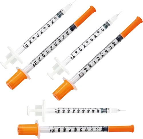 Vista 8 de GLUCO-CARE - Jeringas de 1ml/cc, 31G x 5/16’’ (8mm), con tapa naranja, caja de 50 piezas