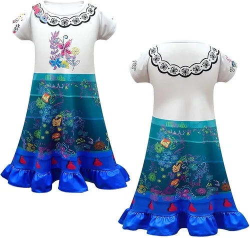 Vista 2 de Kidswant Girls Princess Dress up Costume Cosplay Fancy Party Luxury Dress with Accessories 2-12 T