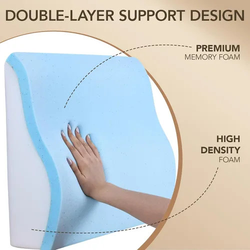 Vista 3 de Almohada de apoyo lumbar para reclinable, cojín grande de espuma viscoelástica para sofá y silla de juegos, almohada ergonómica para respaldo