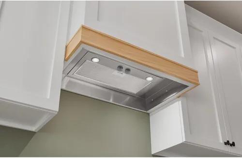 Vista 3 de Broan - NuTone PM400SS - Armario personalizado integrado de 3 velocidades con iluminación LED y ventilador CFM máximo de 450 CFM, 21 pulgadas, acero