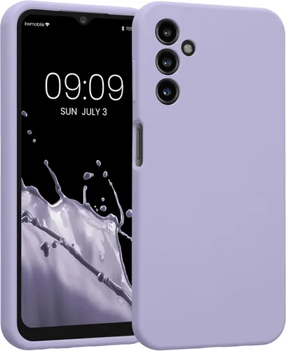 Vista 179 de kwmobile Funda compatible con Samsung Galaxy A13 4G - Funda delgada de silicona TPU - Acabado suave al tacto - Amarillo radiante