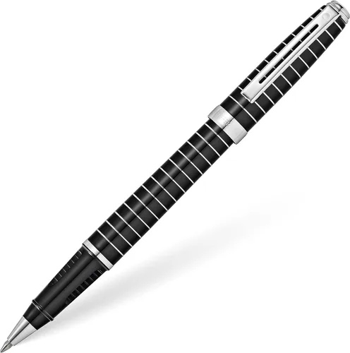 Vista 16 de Sheaffer Prelude - Bolígrafo de laca de ónix negro con tapa de paladio perseguido y ribete chapado en oro de 22 quilates