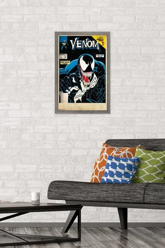 Vista 2 de Trends International Marvel Comics Venom - Póster de pared con cubierta protectora letal #1, 14.725 x 22.375 pulgadas, versión enmarcada de madera