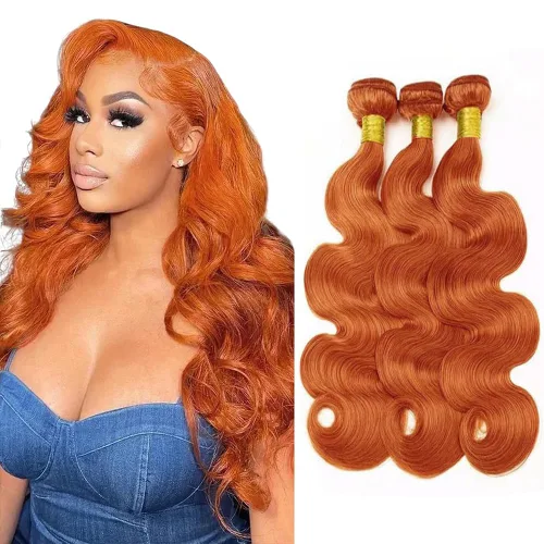 Vista 200 de Color 30 paquetes de cabello humano marrón onda del cuerpo paquetes 8 10 12 pulgadas brasileño virgen Remy extensiones de cabello humano doble trama