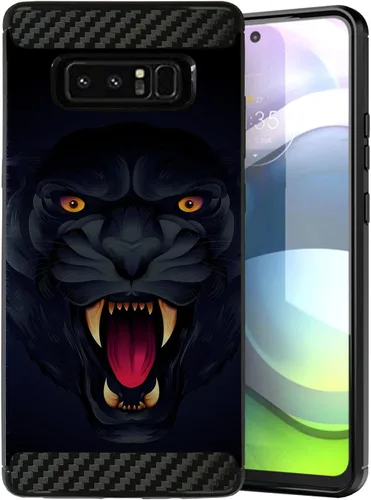 Vista 12 de CasesOnDeck - Funda compatible con Samsung Galaxy Note 8 (Carbon Flex) y Note 8, diseño moderno de ajuste delgado, con golpes y caídas (astronauta)