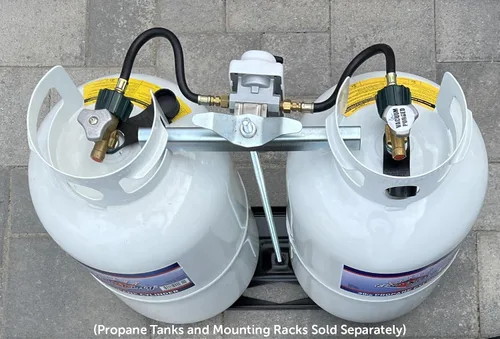 Vista 8 de Flame King (KT12ACR6) - regulador de gas propano LP de dos etapas, con recambio automático