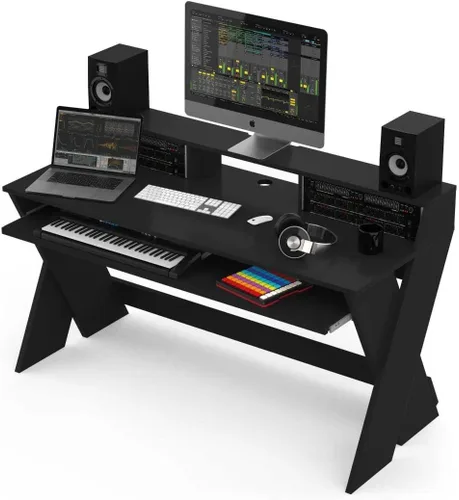 Vista 6 de Glorious Sound Desk Pro Estación de Trabajo de Estudio Profesional en Negro