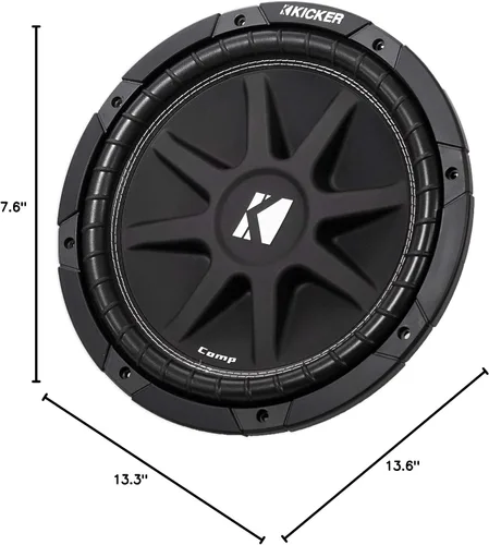 Vista 9 de KICKER 40c124 12" 300 vatios solo 4-ohmios SVC subwoofer de audio para coche