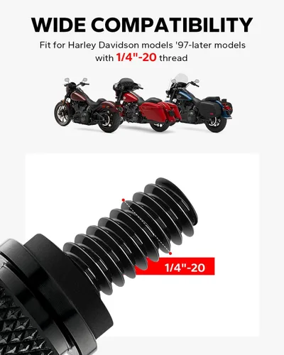 Vista 3 de Cubierta de tornillo para perno de asiento Harley