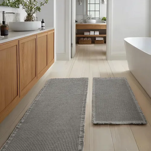 Vista 16 de JIUZHEN Tapete de Baño Mejorado con Diseño de Gofre Súper Absorbente Tapetes de Baño Antideslizantes Alfombras de Baño Lavables a Máquina de Secado