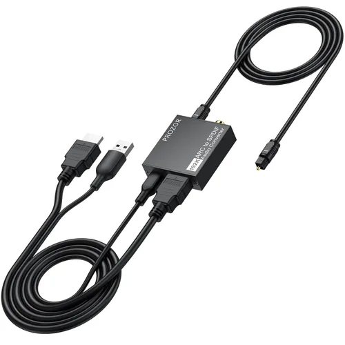 Vista 8 de eARC/ARC a cable extractor de audio óptico (4.9 ft/5 pies), convertidor de audio eARC mejorado compatible con Dolby/DTS 5.1, 192 KHz HDMI eARC/ARC a