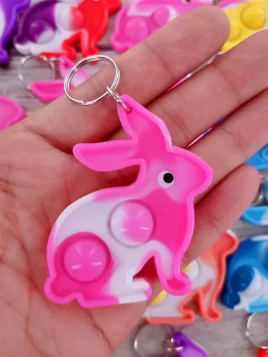 Vista 3 de 20 paquetes de conejo de Pascua y huevos de aula, regalos para estudiantes a granel, conejito arco iris, burbujas, regalos de profesor, conejo, mini