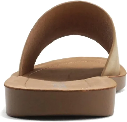 Vista 2 de Soda Efron-S - Sandalias básicas par mujer, sandalias informales de puntera abierta y planas, fáciles de poner, para playa