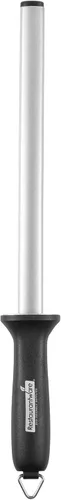 Vista 4 de Restaurantware Met Lux - Cuchillo de acero de 8 pulgadas, 1 cuchillo de alto carbono, mango resistente a la humedad, acabado de cromo, acero azul