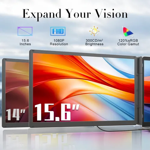Vista 11 de Teamgee Extensor de pantalla portátil FHD IPS Monitor portátil 15.6