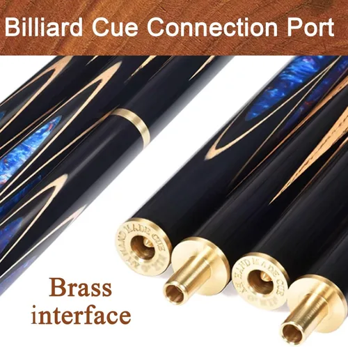 Vista 6 de Tacos de billar profesionales Billiard cue 3/4 Split Snooker Black 8 Chinese Eight-cue Table cue 10MM with Box(Color:3)