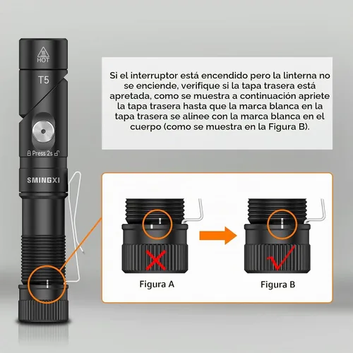 Vista 9 de Linterna recargable de ángulo recto EDC de 1400 lúmenes