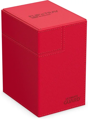 Vista 13 de Estuche Ultimate Guard Flip'n'Tray 100+, para 100 cartas con fundas dobles de TCG + bandeja para dados, negro, cierre magnético independiente