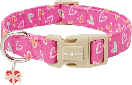 Vista 8 de Faygarsle - Collar floral para perras, diseño de primavera de verano rosa y amarillo, para perros pequeños, medianos y grandes, XS Flor Amarilla