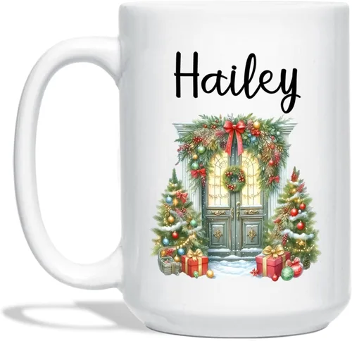 Vista 34 de Taza Personalizada Construcción De Muñeco De Nieve Con Nombre, Taza De Café De Navidad Muñeco De Nieve, Tazas De Árbol De Navidad Personalizadas