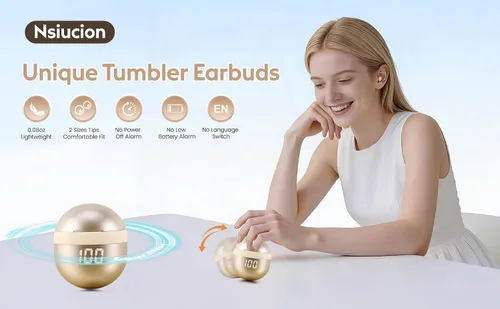 Vista 2 de Auriculares de dormir más pequeños para dormir de lado, [versión actualizada 2026] Auriculares inalámbricos ultra cómodos y ligeros para orejas