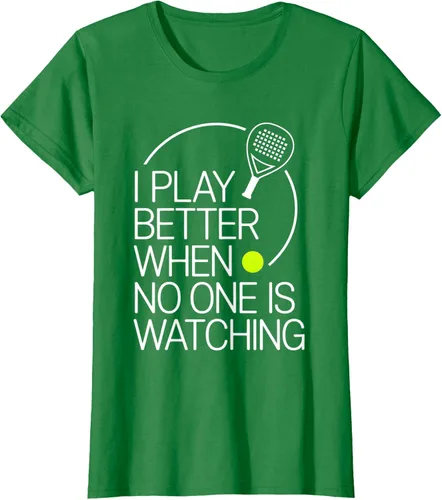 Vista 32 de Camiseta de tenis de pádel I Play Better When No One is Watching