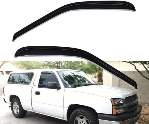 Vista 7 de Lightronic Visera de ventana de ventilación extra duradera en el canal, compatible con Chevrolet Silverado 1999-2006 y GMC Sierra 1500/1500