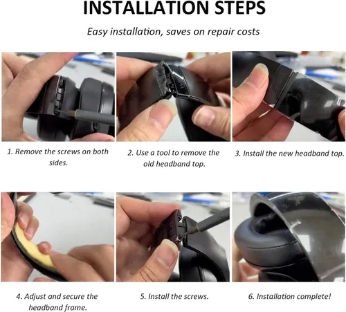 Vista 5 de Studio Pro - Piezas de repuesto para diadema compatibles con Beats Studio Pro 2023 (modelo A2924)/Studio 3 (modelo A1914), accesorios de reparación
