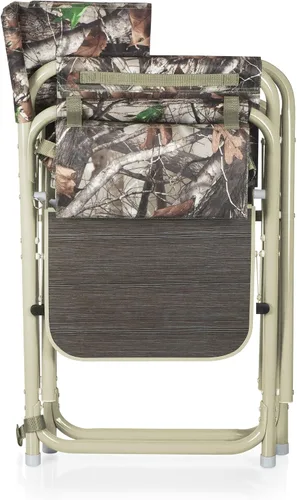 Vista 7 de Picnic TIME Silla de directores al aire libre con mesa auxiliar, silla de playa para adultos, silla de camping con mesa Camouflaje