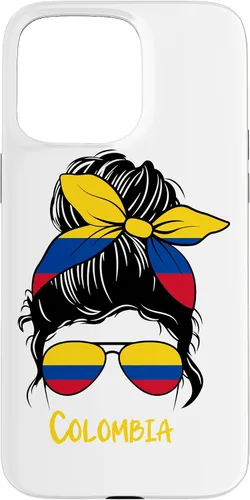 Vista 31 de Colombian Girl Bandana Glasses Flag Colors Latina Pride Case for iPhone 17