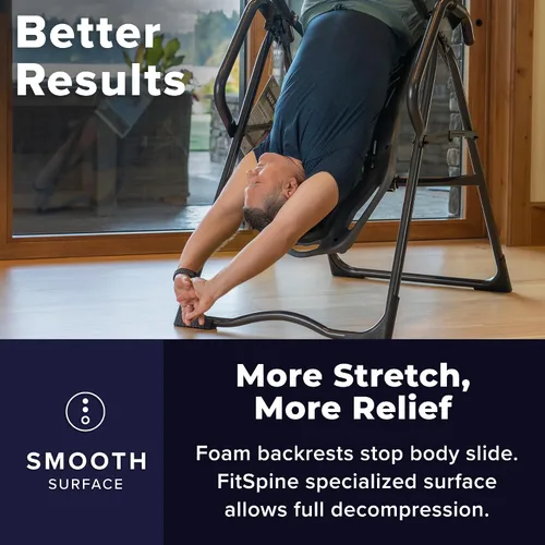 Vista 2 de Teeter FitSpine X3 - Mesa de inversión con accesorios para aliviar el dolor de espalda, bloqueo de tobillo de lujo de fácil alcance, registrada por