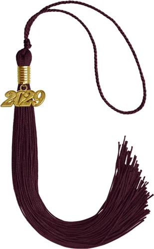 Vista 115 de Endea Graduation - Borla de un solo color con fecha dorada (Oro Antiguo, 2020)