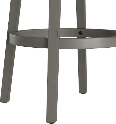 Vista 8 de Hillsdale Clarion Taburete giratorio de madera con altura de barra, gris envejecido