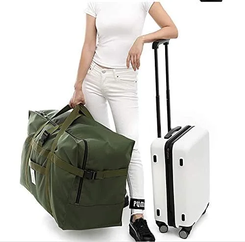 Vista 3 de Bolsa de viaje extra grande para equipaje a cuadros antirrobo, 28 pulgadas, 120 L