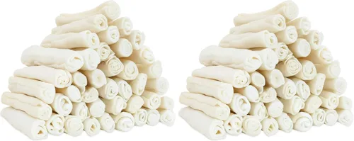 Vista 14 de MON2SUN Rollos de rawhide para perro con forma de Twist Sticks de 6.5 pulgadas, golosinas masticables sabor pollo, 18 unidades para cachorros