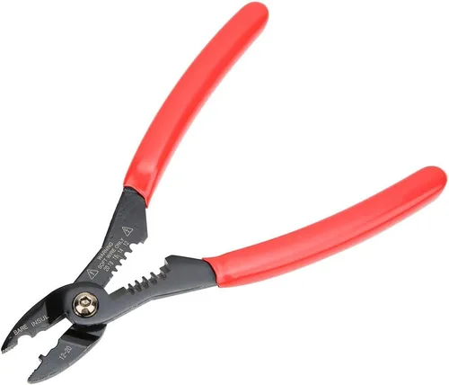 Vista 7 de Alicates de prensado de mano, 7.1 in / 7.1 pulgadas, 4 en 1, pelacables multiusos, pelacables eléctricos profesionales, herramienta de prensado