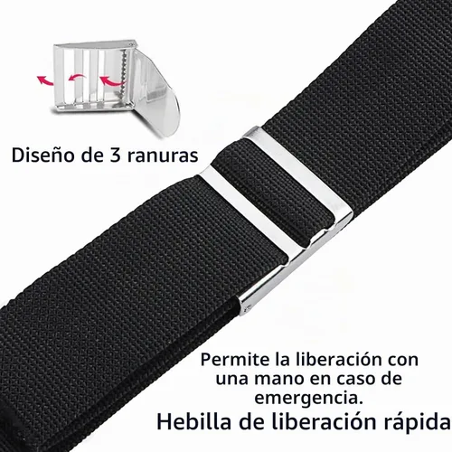 Vista 2 de Hebilla de cinturón de peso de acero inoxidable de 2 pulgadas, hebilla de cinturón de buceo con 3 ranuras, hebilla de cinturón de peso para Hebilla